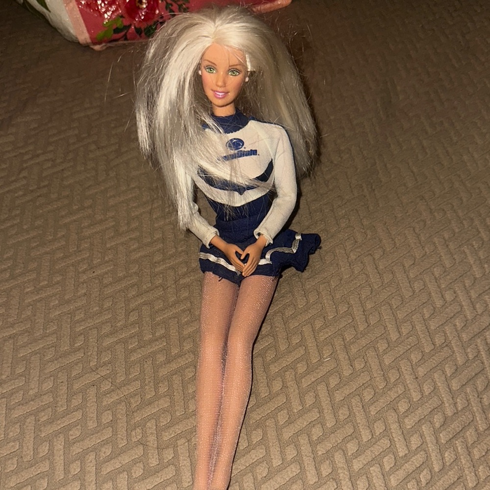 Vintage 1996 Barbie Doll with Penn State Cheerleader Outfit